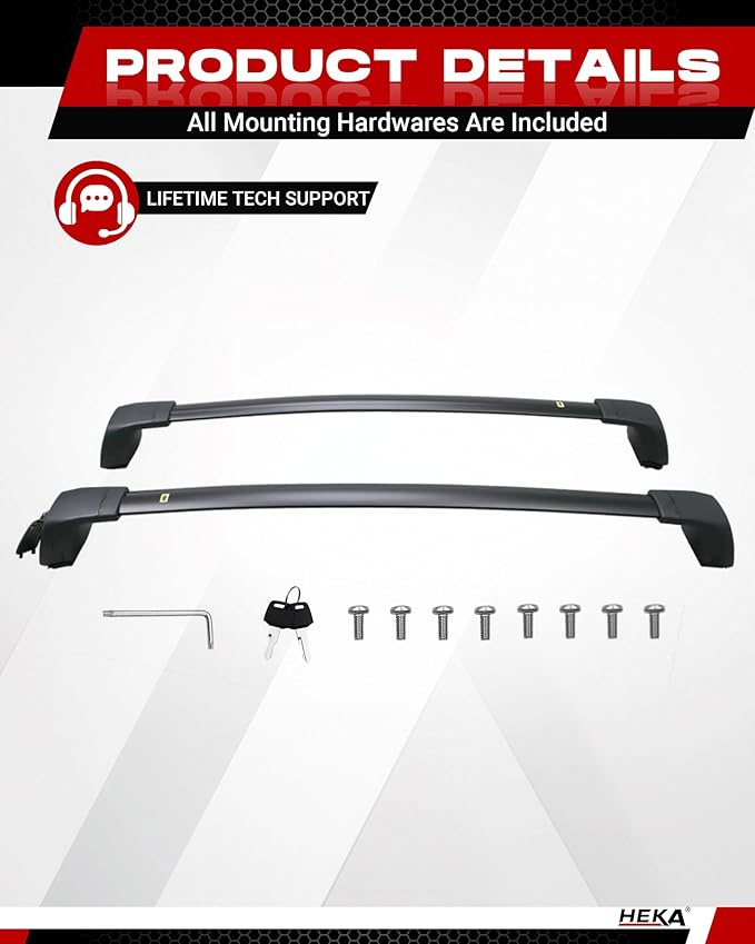 Nextgen Roof Rack Cross Bars for Hyundai Tucson 2022-2026 SEL N Line Limited NX4 Blue Hybrid XRT SE with Side Rails Lockable Crossbars Surfboards Kayaks Canoe Luggage