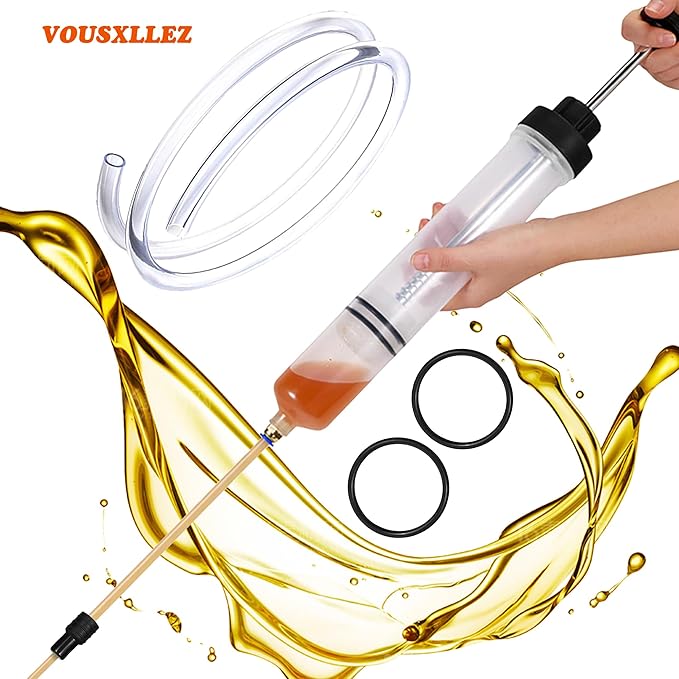 Liquid Extractor,500CC Fluid Extractor,Oil Pump with Hose,Automotive Syringe,Oil Suction for Oil Change with Extension Tubes