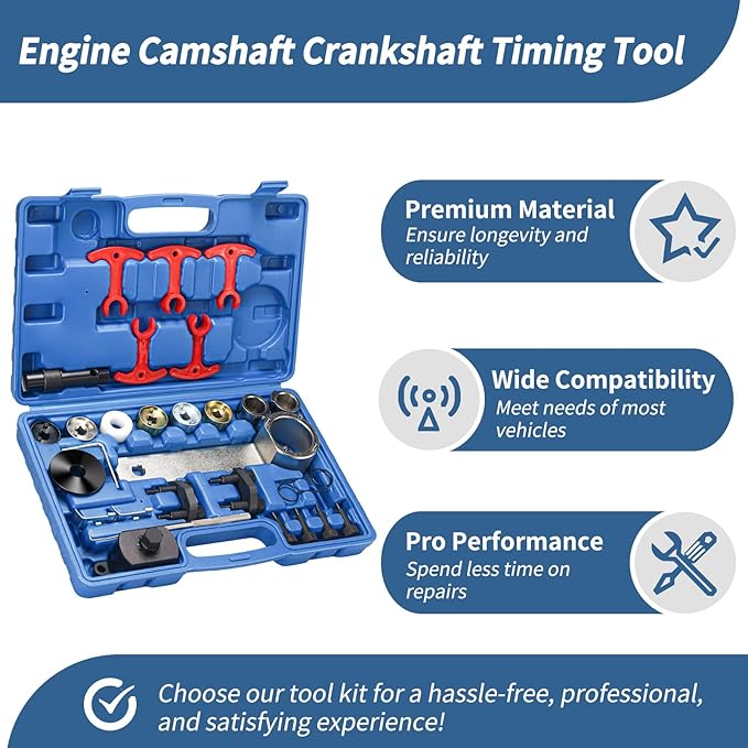 EA888 1.8 2.0 TSi TFSi Engine Camshaft Crankshaft Timing Tool with Camshaft Sliding Pieces Spacer Tool T40191 T10352 T10368 T40196 T10354 T10060A T40011 T40098 T40267 T40271