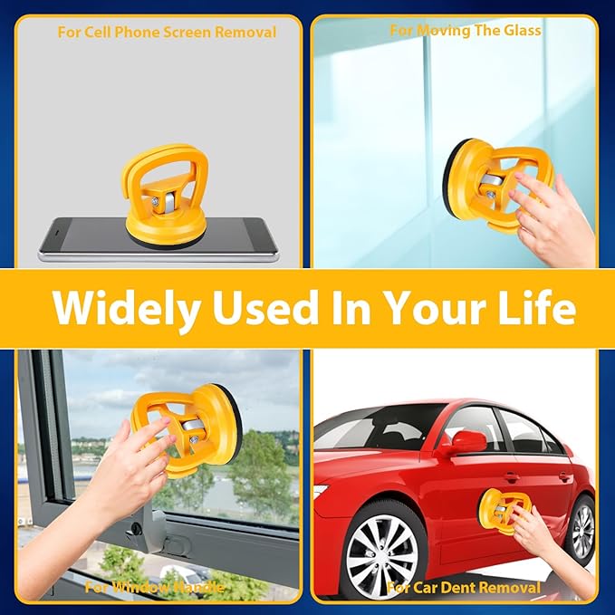 4 Pack Small Car Dent Pop Out Tool,Suction Cup Dent Puller, Dent Suction Puller for Vehicle Body Repair, Easy to Use Auto Dent Removal Kit with Strong Suction Cups