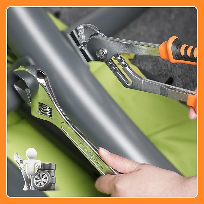 7-Pack Adjustable Wrench & Joint Pliers,Tongue and Groove Plier Set with Adjustable Wrench Set for Home Repair,Forged Steel Anti-Slip Comfortable Grip Handle