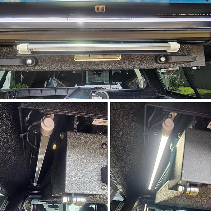 Raycharm Interior LED Ceiling Light 35.4" Compact Size, 6000K Cool-White Even Diffused Beam, 180° Rotating Versatile Mounting Feet, 12V/24V DC, Integrated On/Off Rocker Switch for RV Boat, 1-Pack