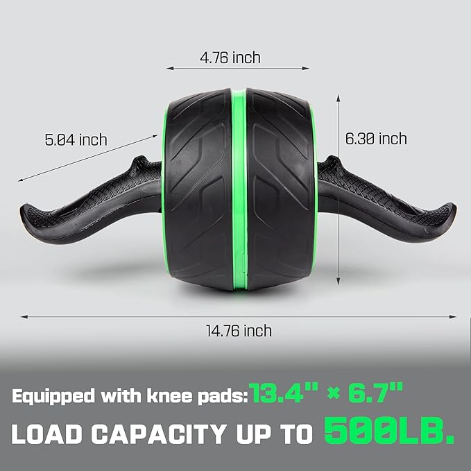 Ab Roller Wheel with Knee Pad Mat,Automatic Rebound Abdominal Wheel Abs Workout Equipment,Home Gym Equipment,No Noise Ab Wheel for Men&Women Abdominal