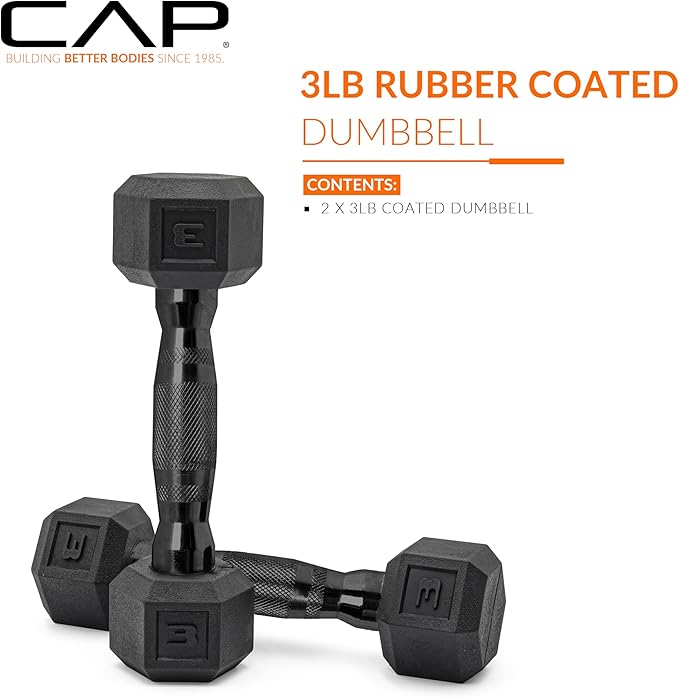 CAP Barbell Coated Dumbbell Weight | Multiple Options Pairs & Sets