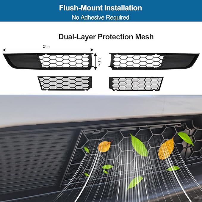 Tesla New Model Y 2025 2026 Juniper Grille Mesh Inserts Front Air Inlet Vent Grille Cover Guard Replacement for Model Y Juniper Accessories