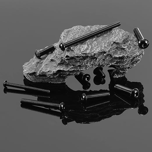 1/4-20 x 1-1/2" Button Head Socket Cap Bolts Screws, 10Pcs 304 Stainless Steel 18-8, Allen Hex Drive, Black Oxide by SG TZH(with Hex Spanner)