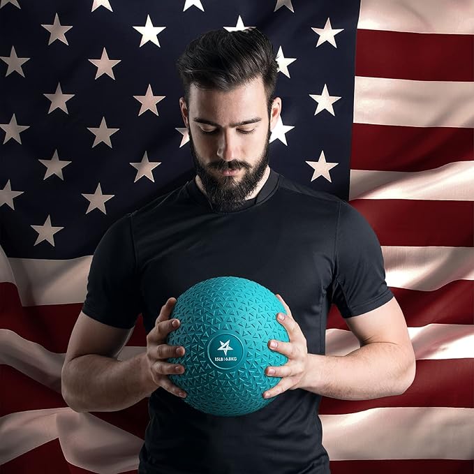 Yes4All Slam Balls, 10-40lb Weighted Ball Weight, Durable PVC Sand Filled Workout Dynamic Slam Ball for Core Strengthen