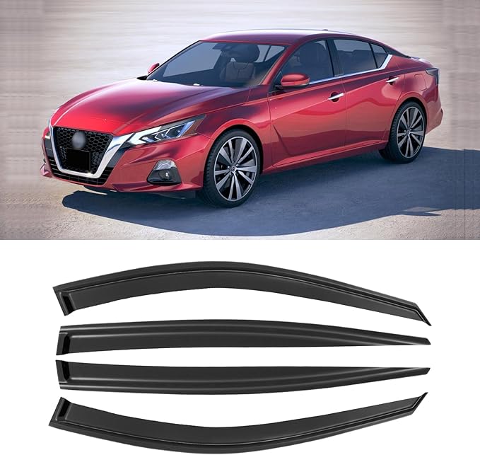 Window Rain Guards for 2019-2025 Nissan Altima, Window Visor Guard Vent Wind Shade Deflector Rain Shield Protector Sun Visor for 19-25 Altima 2020 2021 2022 2023,Tape-on/Outside-Mount, 4 PCS