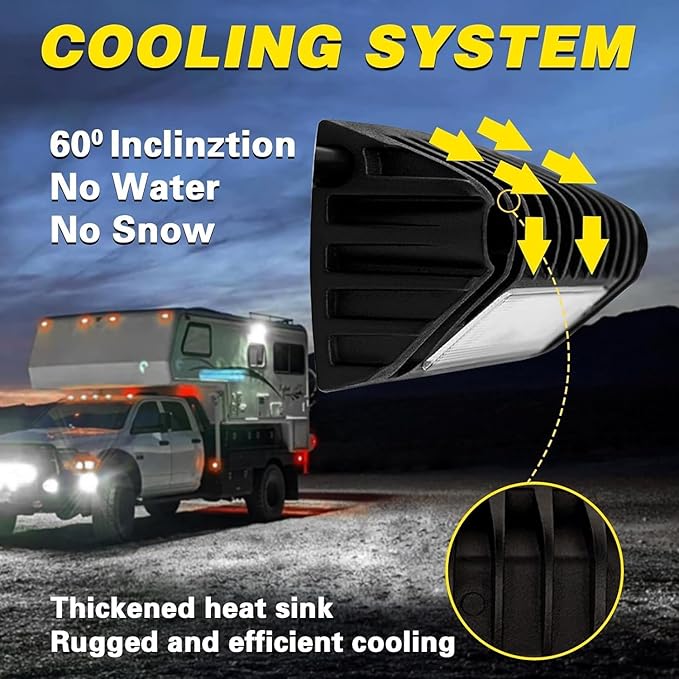 1Pcs RV LED Exterior Lights 12 Volt Exterior awningLights, Led RV Porch Light 750 Lumen Black Lighting Fixture Kit Replacement for RVs Trailers Camper Truck Porches Towing