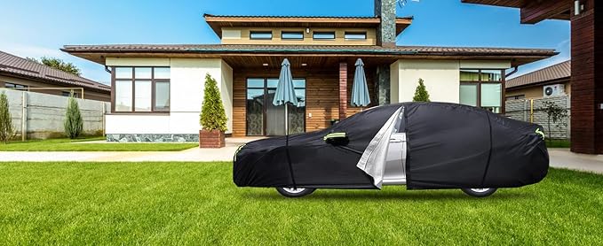 Car Cover Custom Fit for Toyota Corolla 2000-2025,Honda Civic 1991-2025,6 Layers Truck Cover Waterproof All Weather for Automobiles,Outdoor Full Exterior Cover,Rain, Sun, Wind Protection,Black