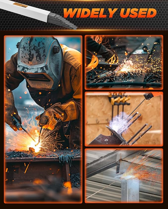 Saker E6013 Welding Rod 5/32'' 10LB Carbon Steel Stick Welding Electrodes