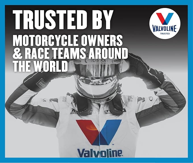 Valvoline 4-Stroke Motorcycle SAE 20W-50 Motor Oil 1 QT (Pack of 4)
