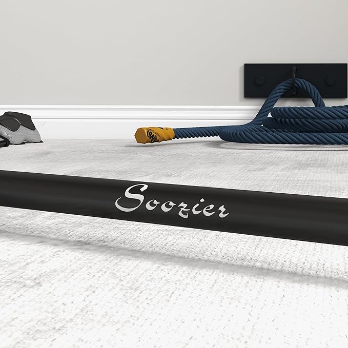 Soozier 7.2ft Barbell Bar, 2 Inch Weight Bar, 44 lbs with Rotating Sleeves and Non-Slip Knurling Grip, 1500lbs Weight Capacity for Weightlifting & Strength Training
