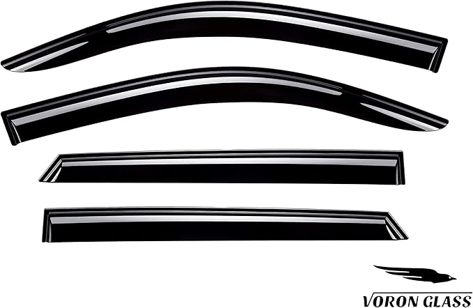 Voron Glass Tape-on Extra Durable Rain Guards for Hyundai Tucson 2016-2021, Window Deflectors, Vent Window Visors, 4 Pieces - 120036