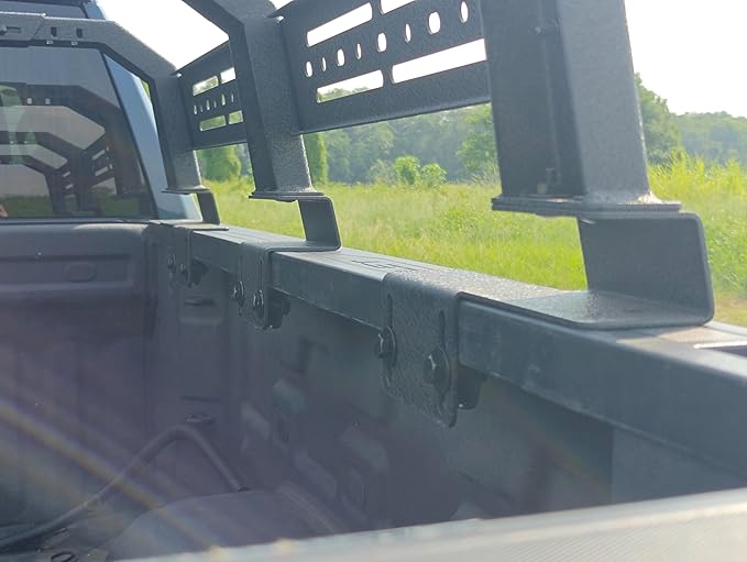 No Drill Steel Truck Bed Rack 13 Inch Overland Cargo Carrier Compatible with Fullsize & Midsize Pickup Trucks