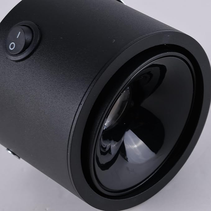 2-Pack RV LED Spot & Reading Light - Matt Black 12V Wall Fixture, 3000K Warm White Interior Light for Motorhome Camper Bedroom