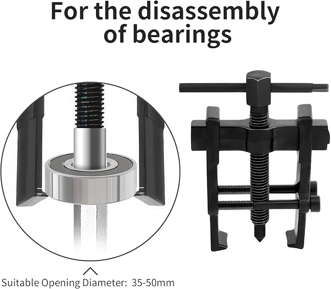 Beam 2 Jaw Puller 2" Universal Bearing Gear Pullers with 85mm T-Shaped Screw,High Carbon Steel Pullers,Adjuestable Pulley Removal Tool for Bearings/Flywheels/Pulleys Remove