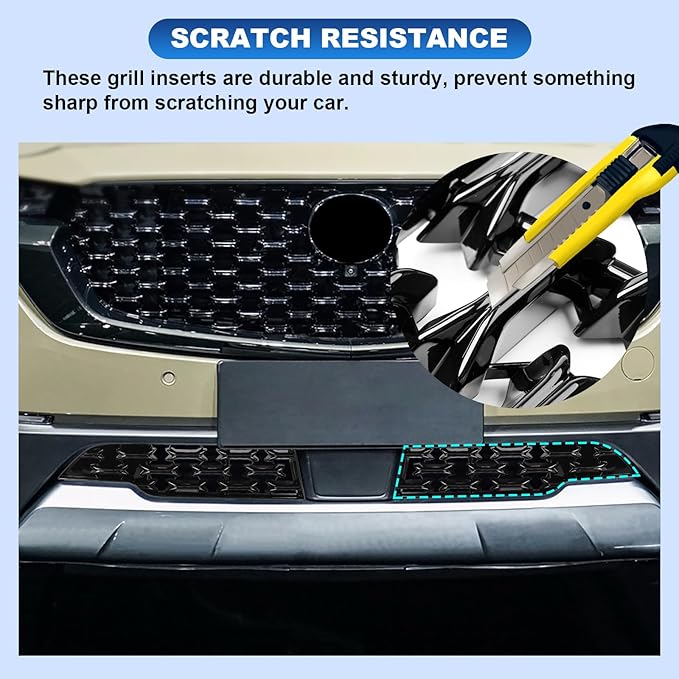 CDEFG 2023 2024 2025 2026 CX-50 Front Grill Mesh Inserts Trims CX50 Front Grille Guard for 2023-2026 Mazda CX-50 Car Exterior Accessories ABS Material, 2PCS(for 2023-2026 CX-50 Front Grills)