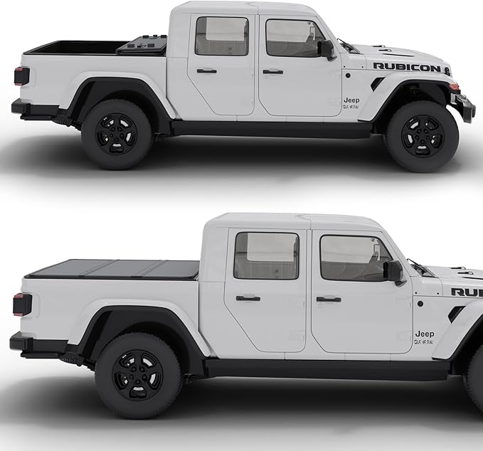Hard Folding Truck Bed Tonneau Cover |THTF031|Fits 2020-2026 Jeep Gladiator 5' Bed (60.3")