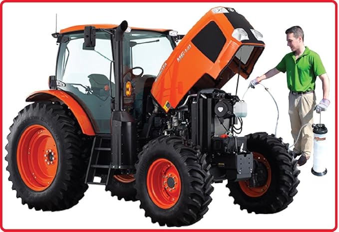 LUMAX LX-1314 Gold/Silver Manual/Pneumatic 2-in-1 Fluid Extractor (2.6G 10L Capacity). Suitable for Brake Fluid, Engine Oil, Gear Oil, Transmission Fluid, Water, etc.