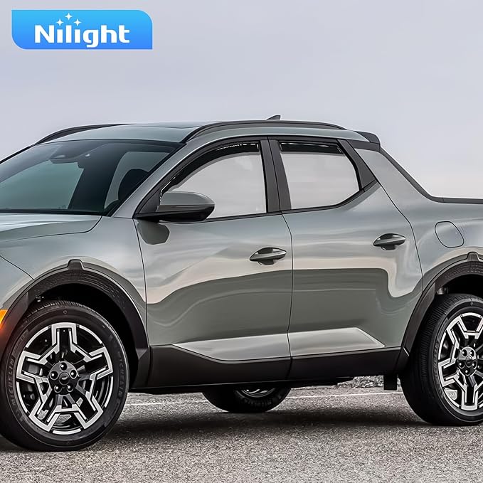 Nilight Vent Window Visors for Hyundai Santa Cruz 2022 2023 2024 2025, in-Channel Rain Guards, Original Window Deflectors-4PCS