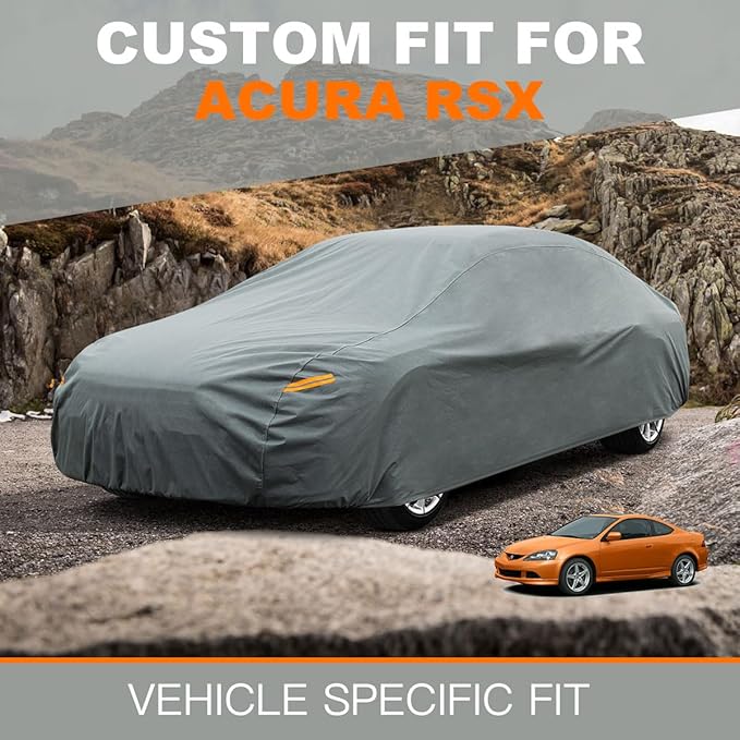 Kayme Heavy Duty Car Cover Custom Fit Acura RSX (2002-2007) Waterproof All Weather for Automobiles, Full Exterior Covers Sun Rain UV Protection.(Deliver About 3-10 Days)