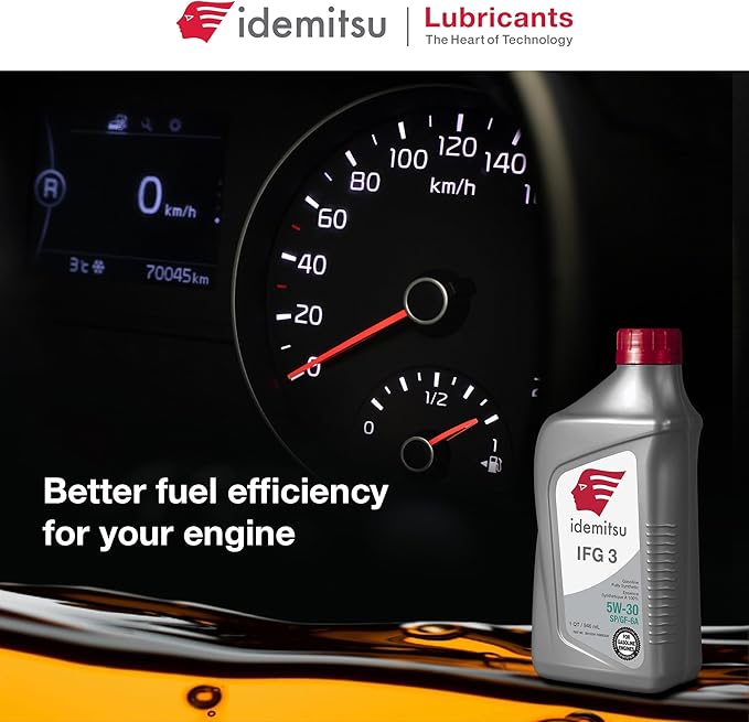 Idemitsu IFG 3 5W-30 Full Synthetic Motor Oil – 1 Quart SP/GF-6A Certified Engine Oil for TGDI & PFI Engines | Engineered for Maximum Efficiency and Protection