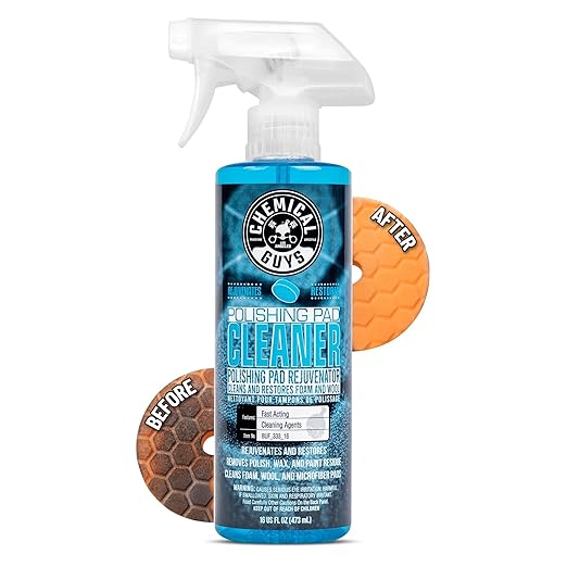 Chemical Guys BUF_333_16 Foam and Wool Polishing Pad Cleaner, Citrus-Based, 16 fl oz