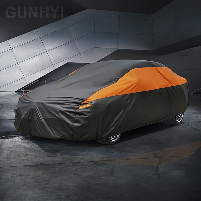Car Cover for Automobiles All Weather Waterproof, Universal Fit Sedan Kia Forte, Nissan Sentra, Porsche 911, Chevy Volt, Honda Insight, Volkswagen Jetta, Hyundai Elantra etc.