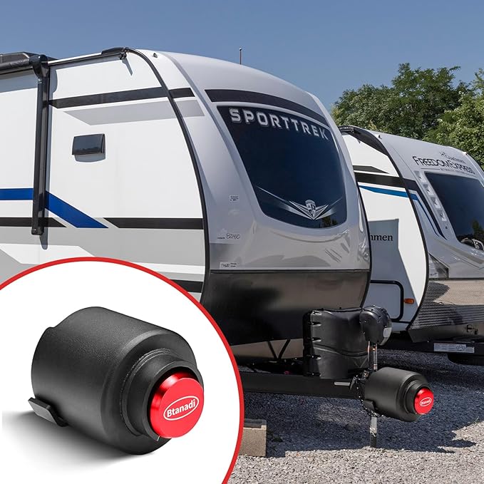 Trailer Lock Fits 2 5/16 Inch Coupler, Upgraded Heavy-Duty Steel Hitch Lock, Anti-Theft & Pry-Resistant for RV, Boat, Cargo Trailer (Red)