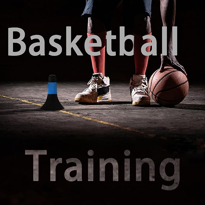 12 Pcs Sports Training Cones 9 Inch Agility Plastic Skating Marker Cones with Carry Bag for Kids Football Basketball Practice