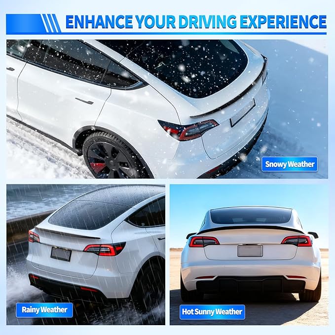 Nilight Spoiler Compatible with Tesla Model Y 2020 2021 2022 2023 2024 Spoilers for Cars Rear Spoiler Wing ABS Sporty Rear Trunk Lip Exterior Accessories Easy No-Drill Installation, Matte Black