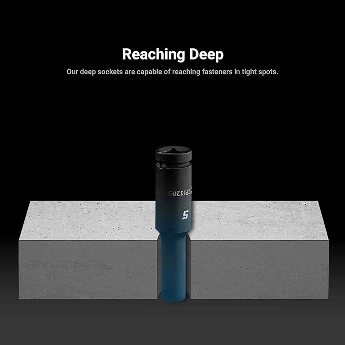 Capri Tools 14 mm Deep Impact Socket, 1/4-Inch Drive, 6-Point, Metric