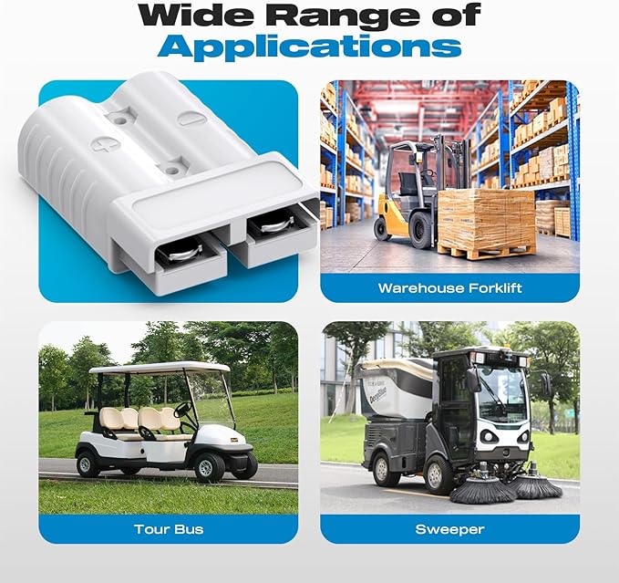 Anderson Connector, 175AMP 1/0AWG Battery Quick Connect/Disconnect Connector Kit 12v-36V Winch Wiring Kit for Cable RV Truck Winch(4 Pack)