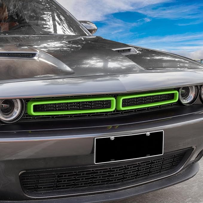 for Challenger Grille Insets Trim Cover Fit for Dodge Challenger 2015-2023 Green Exterior Accessories 2pcs