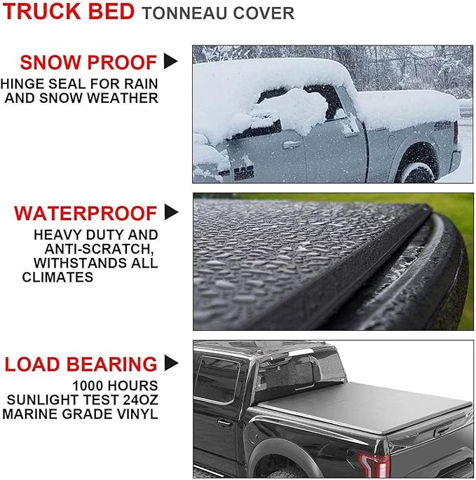 Lyon Cover 5.8ft / 69.3in Soft Roll Up Truck Bed Cover Compatible with 2007-2026 Chevy Silverado/GMC Sierra 1500 Tonneau Cover | Not for CarbonPro Bed