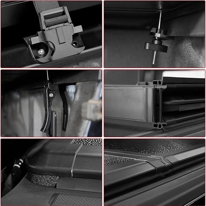 Hard Quad-Fold Tonneau Cover Truck Bed Fits 2004-2014 Ford F-150 and 2006-2014 Lincoln Mark LT Styleside (Not for Flareside) 5.5FT(66") Bed