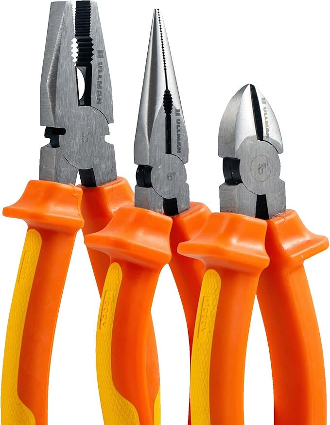 Ullman Devices Corp - Insulated Pliers Set - Set Includes Long Nose COM