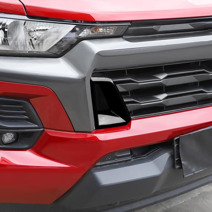 Front Side Bumper Grille Air Outlet Cover fit for Chevy Colorado 2024+ Front Grill Vent Insert Cover Exterior Accessories,Black