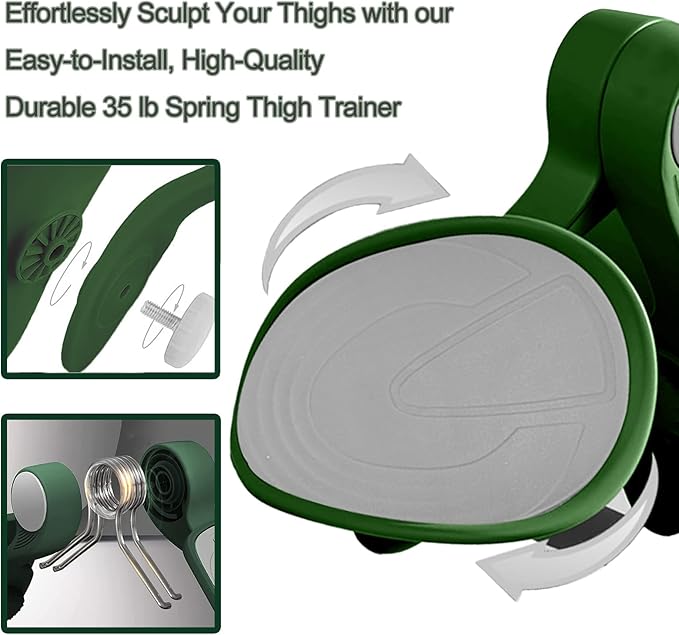 Thigh Exerciser 35lb Pelvic Floor Exercise Devices Inner Thigh Kegel Exerciser Pelvic Floor Muscle Workout Equipment Train for Home Hip Under Desk Exercise Men Women with Band