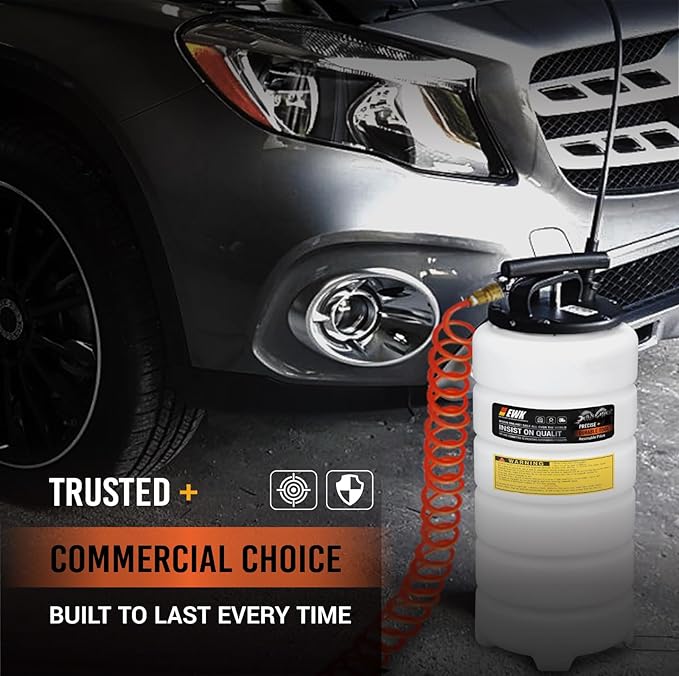 EWK 15L Pneumatic/Manual Oil Extractor Pump, Fluid Evacuator for Oil Change, Large Capacity Vacuum Evacuation Tool for Cars Trucks and Agricultural Machinery