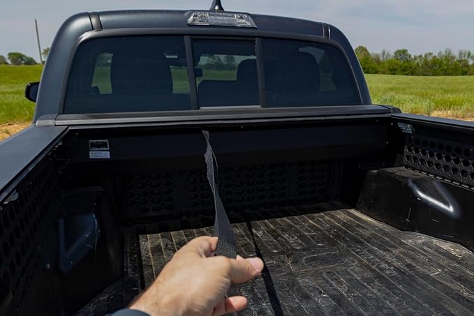 Rough Country Retractable Truck Bed Cover, Truck Tonneau Covers for Toyota Tacoma (2016-2023) - 5' Weather-Resistant Truck Bed Cover, Tacoma Retractable Bed Cover