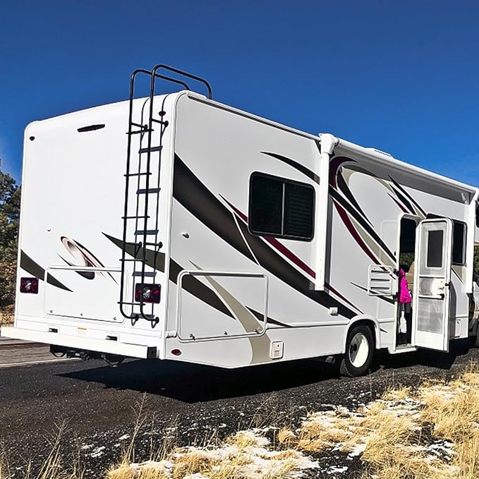 Horizontal RV Window, 42" W x 22" H Tinted Sliding RV Window with Net Screen and Trim Ring, Suitable for 15/16" or 1-3/8" and Slightly Thicker Up to 1/16" Walls, DOT Approved