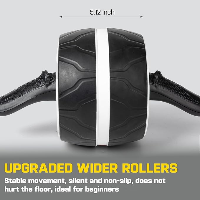 Ab Roller Wheel with Knee Pad Mat,Automatic Rebound Abdominal Wheel Abs Workout Equipment,Home Gym Equipment,No Noise Ab Wheel for Men&Women Abdominal