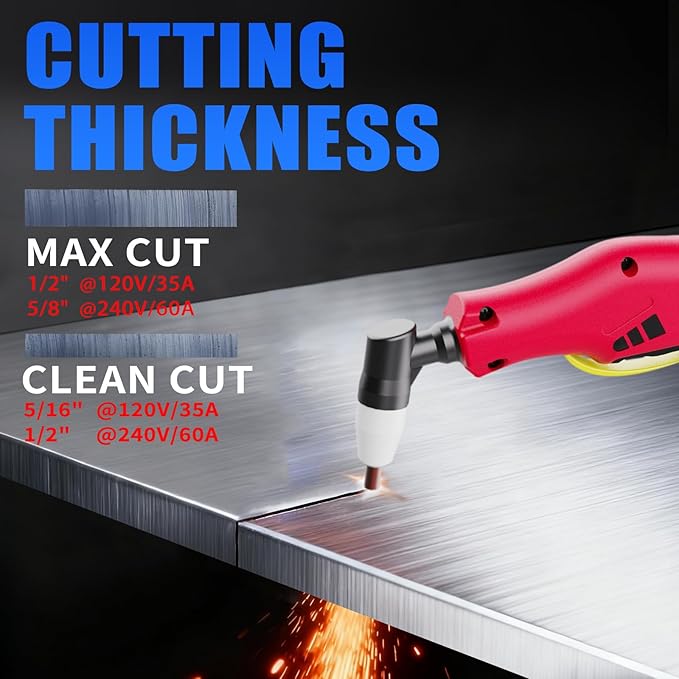 Reboot Plasma Cutter 60A, Large Integrated LED Digital Display, 120/240V Plasma Cutter Machine with IGBT Inverter, 1/2 Inch Clean Cut 5/8 Inch Max Cut RBC6000D Max