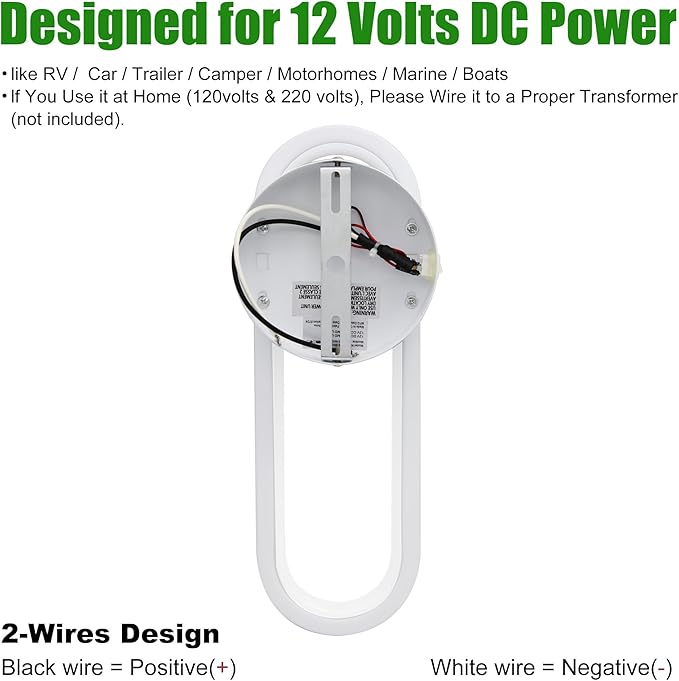 2Pack 12V LED RV Sconce Wall Vanity Reading Light - Dimmable RV Interior Light Fixture with Silicon Lens for Motorhome, Camper, Trailer, Boat - Energy Efficient Decorative Lighting with Switch