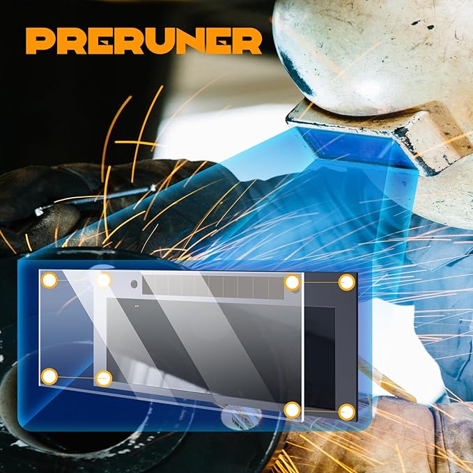 10 Pack 2x4.25" Clear Welding Lenses, Replacement Clear Welding Lens 2x4.25", Welding Hood Clear Lenses, Protects Auto-Darkening Lens, Meets Z87.1 Standard, Polycarbonate, Scratch-Resistant