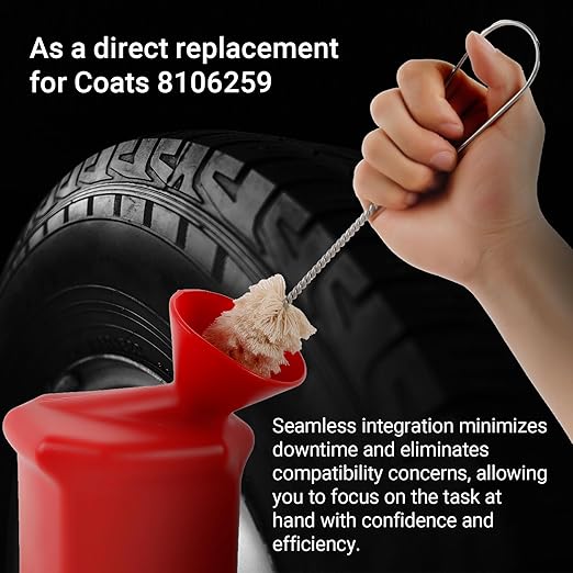 Ultra-Durable Angled Tire Lube Bucket Kit with 3 Lube Swabs for Coats Center Post Changers - 11.5" Length, 1.25 Quart Capacity