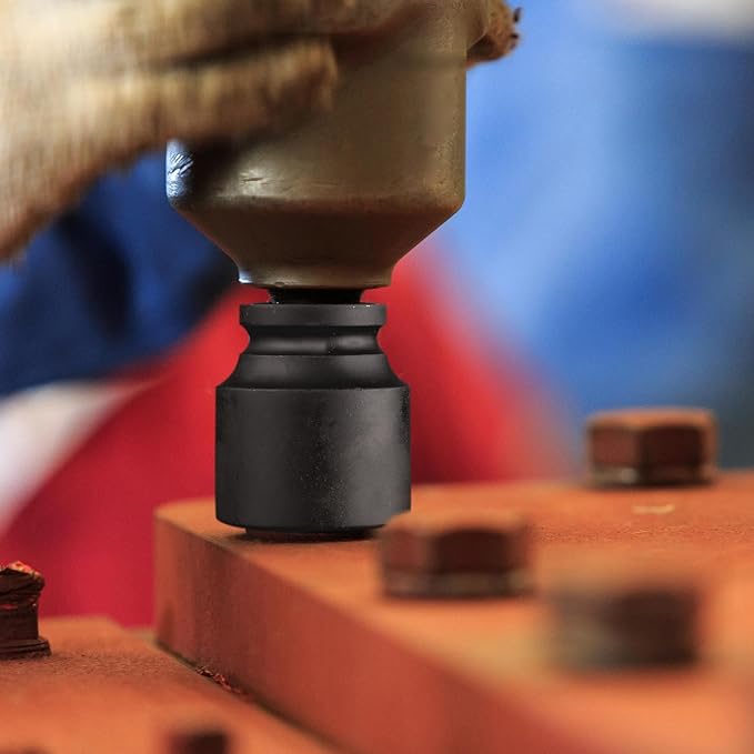 MAXPOWER 1/2 Inch Drive 32mm Standard Impact Socket, Made with Heat-Treated Chrome Molybdenum Steel, 6-Point Design, Metric