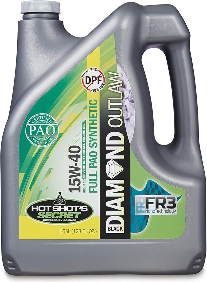 Hot Shot's Secret Black Diamond Outlaw Oil 100 Percent PAO 15W40 1 Gallon